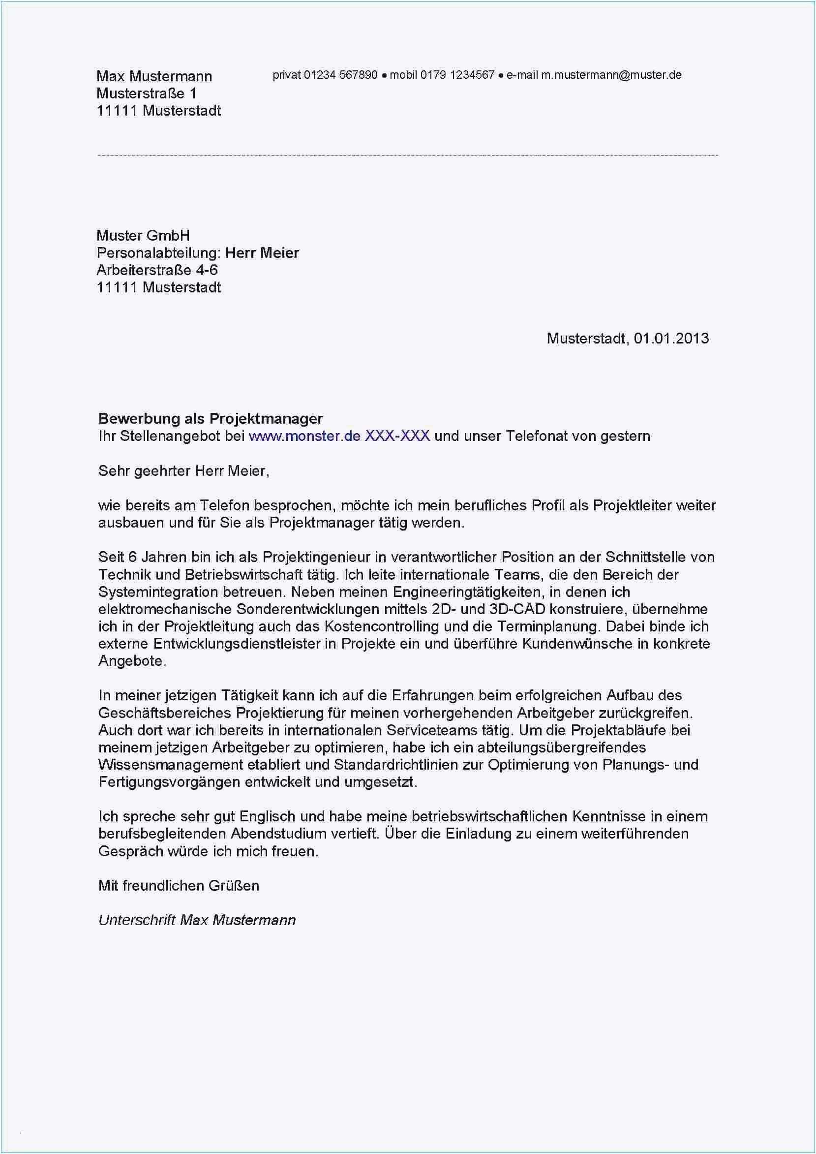 E Mail Bewerbung Praktikum Vorlage