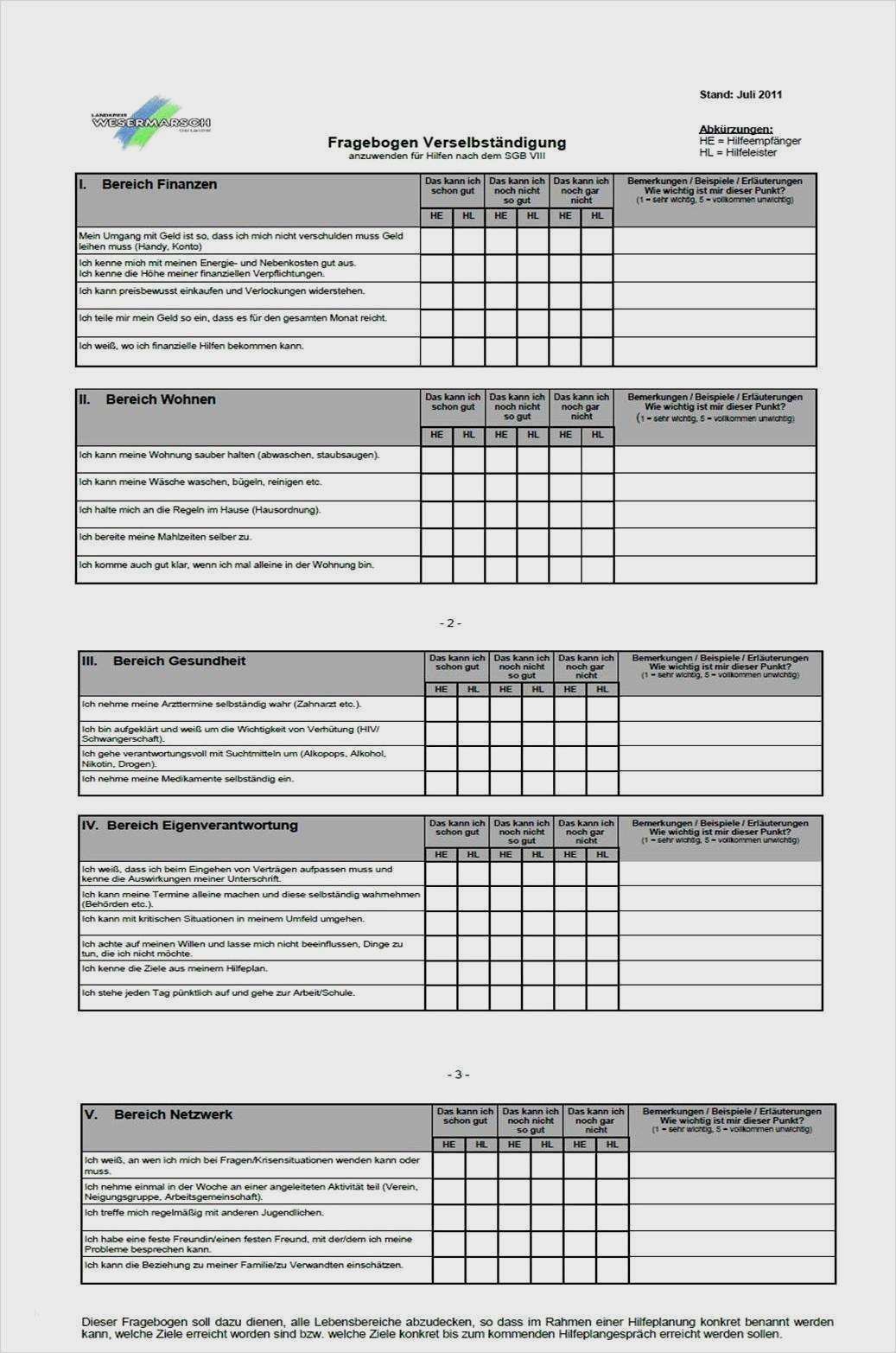 Fragebogen Vorlage Excel