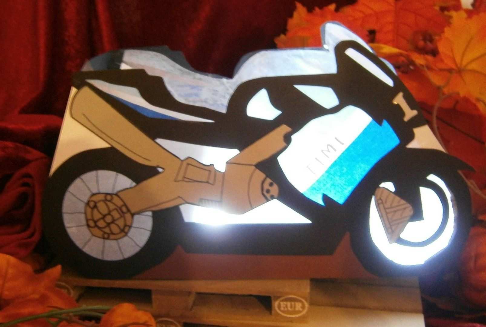 Motorrad Basteln Aus Papier Vorlage