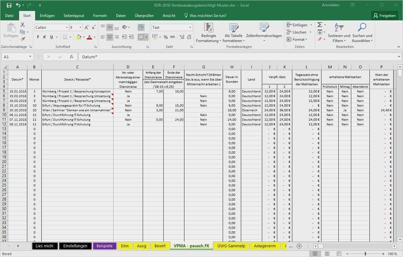 Stimmzettel Vorlage Excel